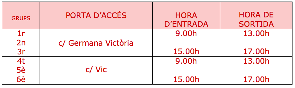 horari primaria